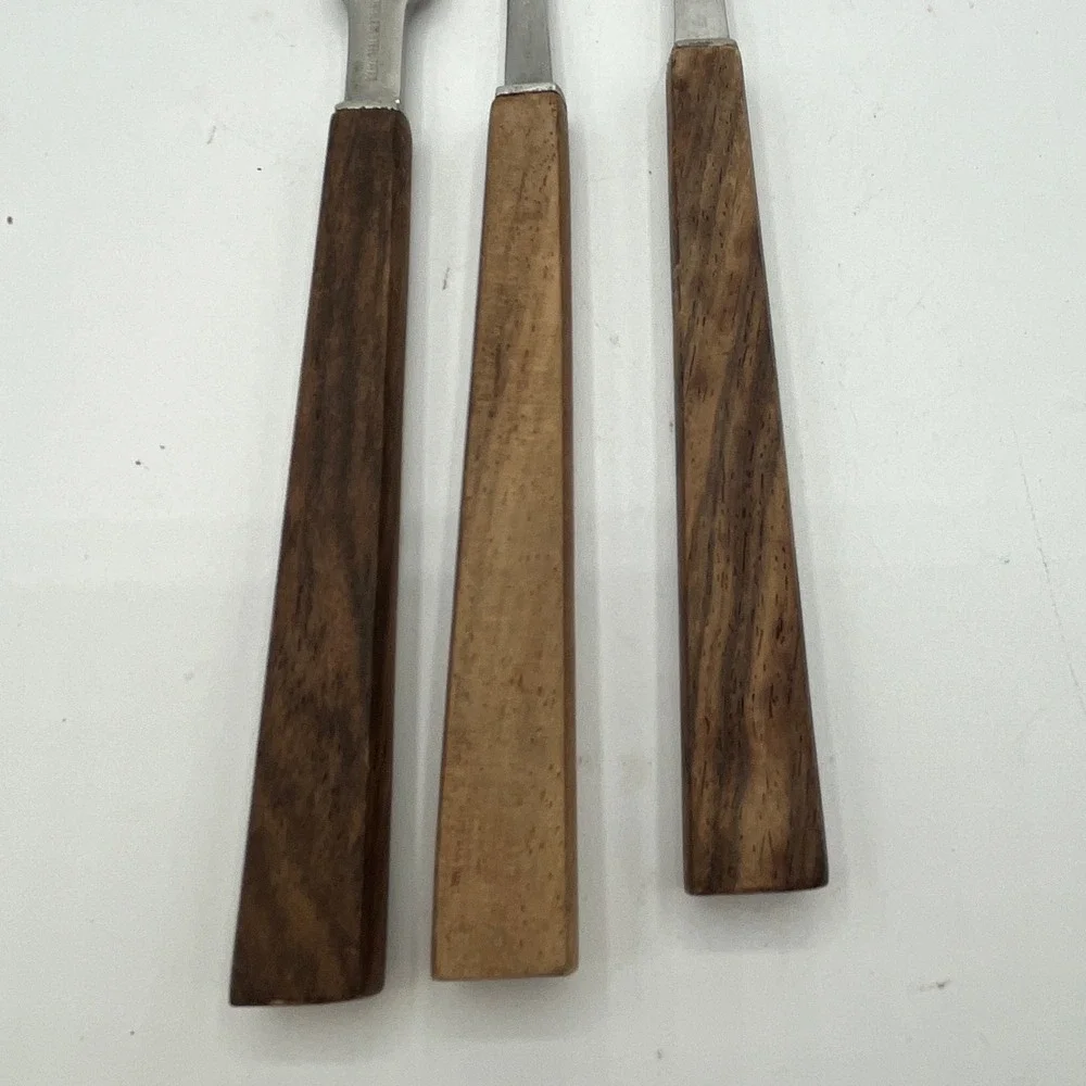 Vintage MCM /Stainless/Wood Bar Tool Utensils Ice Pick Spoon Bottle Opener Japan